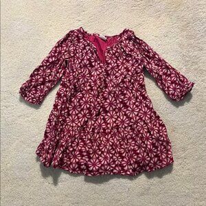 Magenta and White Floral Dress